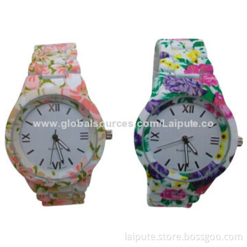 Fashionable high quality cheap woman's Geneva flower watchNew